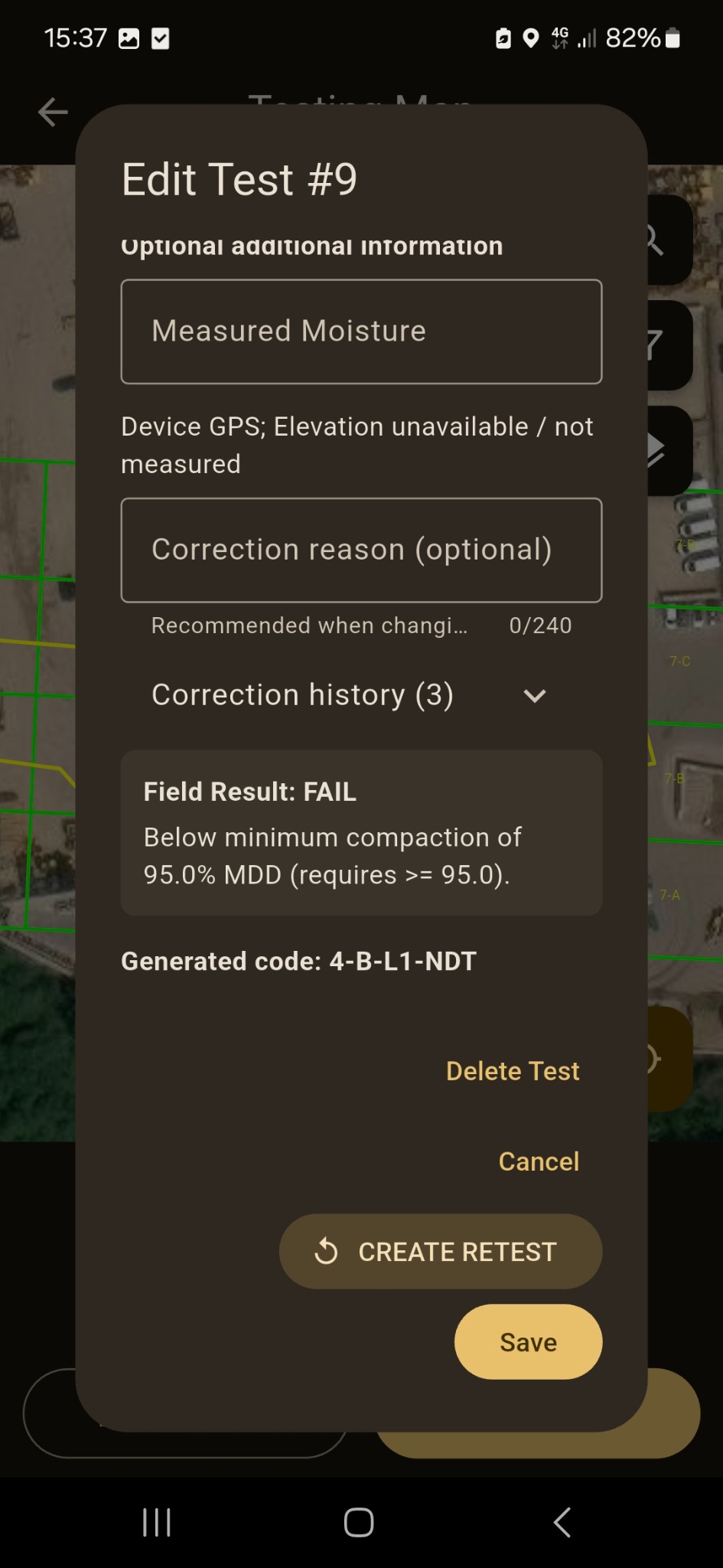 GridInFill Field test record.